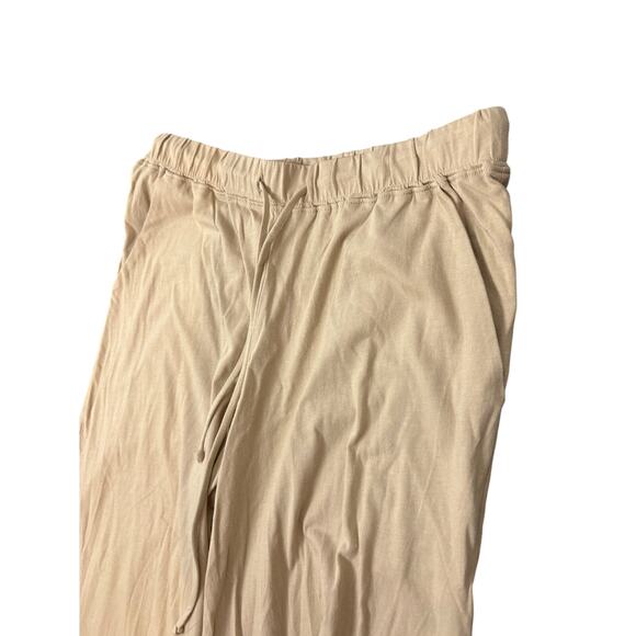 Parachute Organic Cotton Pants Wide Leg Relaxed Lounge Quite Luxury Bisque Sz XL - Picture 3 of 8